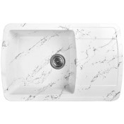 Мойка для кухни Wisent WВ29-12 78x50 бело-черный мрамор