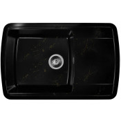 Мойка для кухни Wisent WВ29-14 78x50 черно-золотой мрамор
