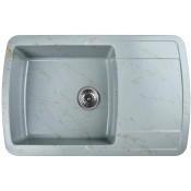 Мойка для кухни Wisent WВ29-15 78x50 серо-золотой мрамор