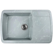 Мойка для кухни Wisent WВ29-17 78x50 серо-белый мрамор