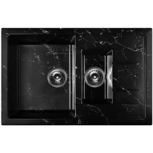 Мойка для кухни Wisent WC10-11 78x50 черно-белый мрамор