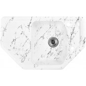 Мойка для кухни Wisent WE08-12 79x49 бело-черный мрамор