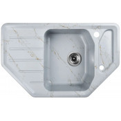 Мойка для кухни Wisent WE08-15 79x49 серо-золотой мрамор