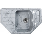 Мойка для кухни Wisent WE08-16 79x49 серо-черный мрамор