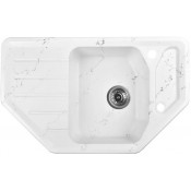 Мойка для кухни Wisent WE08-10 79x49 бело-серый мрамор