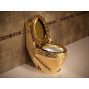 Унитаз моноблок Badenbecher, с функцией биде, крышка микролифт, золотой, 8616ABG