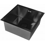 Мойка для кухни Wisent WWS34444B с сифоном GER019 44x44 графит