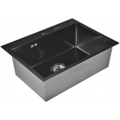 Мойка для кухни Wisent WS36050B с сифоном GER019 60x50 графит