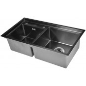 Мойка для кухни Wisent WS7843B-S с сифоном GER011 78х43 графит