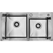 Мойка для кухни Wisent WGS37843-S с сифоном GER011 78х43 сатин