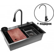 Мойка для кухни Wisent WG37545B-S 75х45 графит