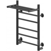 Полотенцесушитель электрический Ника Way II 60/40 U c полкой черный матовый