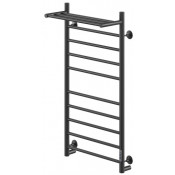 Полотенцесушитель электрический Ника Way II 100/50 U с полкой черный матовый