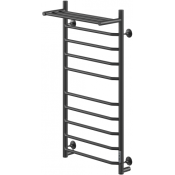 Полотенцесушитель электрический Ника Way III 100/50 U c полкой черный матовый