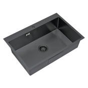 Мойка для кухни Zorg Steel Kitchen SKS 7551 GRAFIT графит