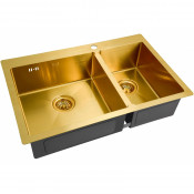 Мойка для кухни Zorg Steel Kitchen SKS 78-2-51-L BRONZE бронза