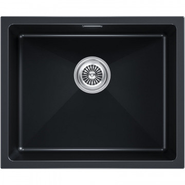 Мойка для кухни Paulmark Lumi UNI LU55-BLM 55.5x46 черный металлик
