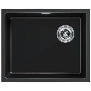 Мойка для кухни Paulmark Lumi UNI-SKEW LU55SK-BLM 55.5x44 черный металлик