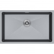 Мойка для кухни Paulmark Lumi UNI LU74-GRM 74x46 серый металлик