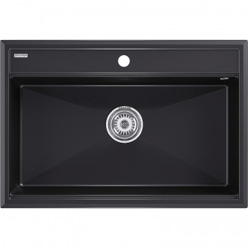 Мойка для кухни Paulmark StepIA PM117551-BLM 75x51 черный металлик