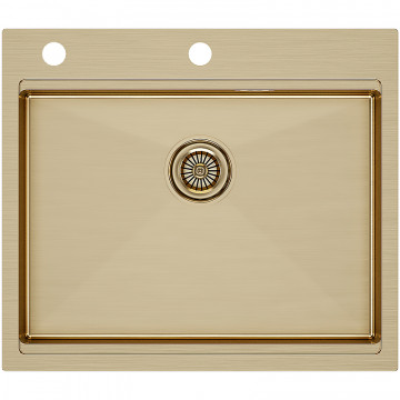 Мойка для кухни Paulmark Brim-Pro PM705951-BG 59x51 брашированное золото