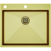 Мойка для кухни Paulmark Brim-Edge PM775951-BG 59x51 брашированное золото
