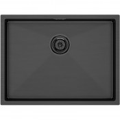 Мойка для кухни Paulmark Next PM215844-GM 58x44 вороненая сталь