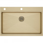 Мойка для кухни Paulmark Vast-Pro PM707551-BG 75x51 брашированное золото
