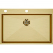 Мойка для кухни Paulmark Vast-Edge PM777551-BG 75x51 брашированное золото