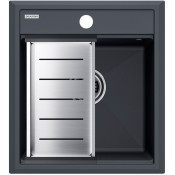 Мойка для кухни Paulmark StepIA PM114651-AN 46x51 с коландером A375-BS антрацит