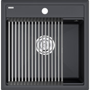 Мойка для кухни Paulmark StepIA PM115051-AN 50x51 с ролл-матом R375-BS антрацит