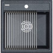 Мойка для кухни Paulmark StepIA PM115051-DG 50x51 с ролл-матом R375-BS графит