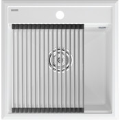 Мойка для кухни Paulmark StepIA PM115051-WH 50x51 с ролл-матом R375-BS белый