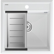 Мойка для кухни Paulmark StepIA PM115051-WH 50x51 с коландером A375-BS белый