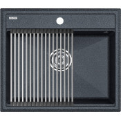 Мойка для кухни Paulmark StepIA PM115951-DG 59x51 с ролл-матом R375-BS графит