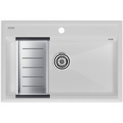 Мойка для кухни Paulmark StepIA PM117551-WH 75x51 с коландером A375-BS белый