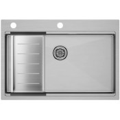 Мойка для кухни Paulmark Vast-Pro PM707551-BS 75x51 с коландером A405-BS брашированная сталь