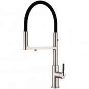 Смеситель для кухни Paulmark Tornado To213402-Ni никель