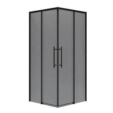 Душевой уголок Niagara Nova NG-2828-34BLACK 80х80х195 профиль черный матовый/стекло тонированное