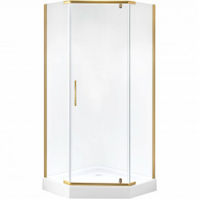 Душевой уголок Niagara Nova NG-6405-08 GOLD 64050811GOLD 90x90х195 профиль желтое золото/стекло прозрачное