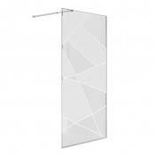 Душевая перегородка Niagara NG-660-12 120х195 профиль хром/стекло прозрачное с рисунком