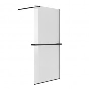 Душевая перегородка Niagara NG-670-90ВLACK 90х195 профиль черный матовый/стекло прозрачное