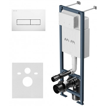 Инсталляция для подвесного унитаза AM.PM ErgoFit I012711.0301 с клавишей ErgoFit M белый глянцевый