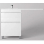 Тумба с раковиной Style Line Даллас Леон СС-00002438/СС-00002436 120L белый матовый