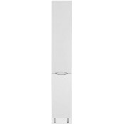 Шкаф-колонна Style Line Марелла 30 L Люкс Plus СС-00002428 с корзиной белый глянец