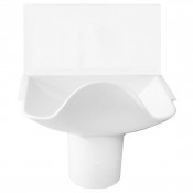 Раковина хирургическая 800 х 600 мм с фартуком в комплекте с полупьедесталом и спинкой