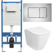 Унитаз с инсталляцией Grossman 97.4479SQC.04.12M с клавишей смыва