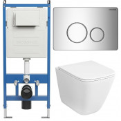 Унитаз с инсталляцией Grossman 97.4479SQC.05.10M с клавишей смыва