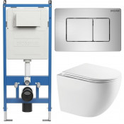 Унитаз с инсталляцией Grossman 97.4411SQC.04.12M с клавишей смыва