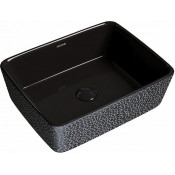 Раковина Grossman Color GR-3016BBL 48х37 черный с текстурой кожи крокодила